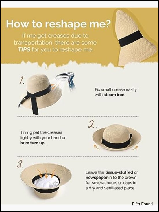 Women\'s Foldable Straw Sun Hat UPF 80+ UV Protection Adjustable Travel Beach